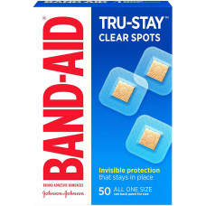 Băng cá nhân Band-Aid Tru-Stay Clear Spots 50 miếng
